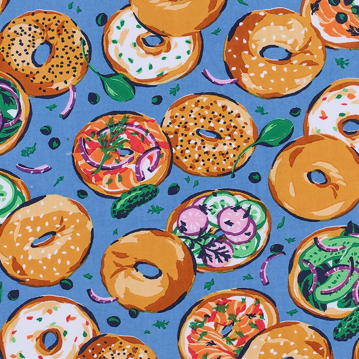 Printfresh Bagels & Schmear Quilted Pouch