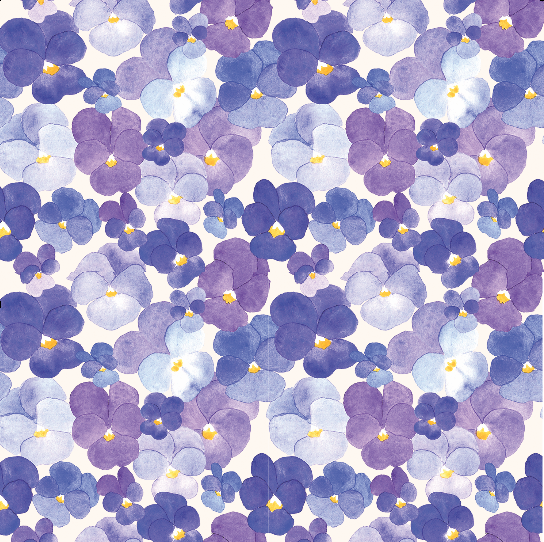 Pressed Pansies Waste Bag Holder