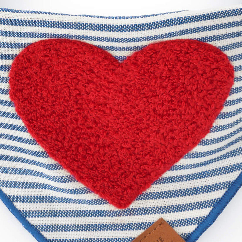 Heart Applique Dog Bandana