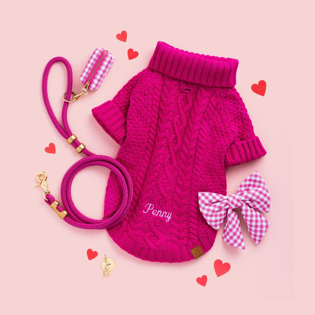 Circle Pet ID Tag: Heart Icon