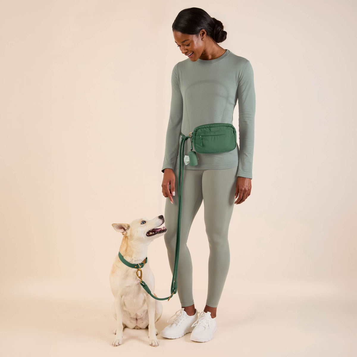 Active Hands-Free Dog Leash, Fern