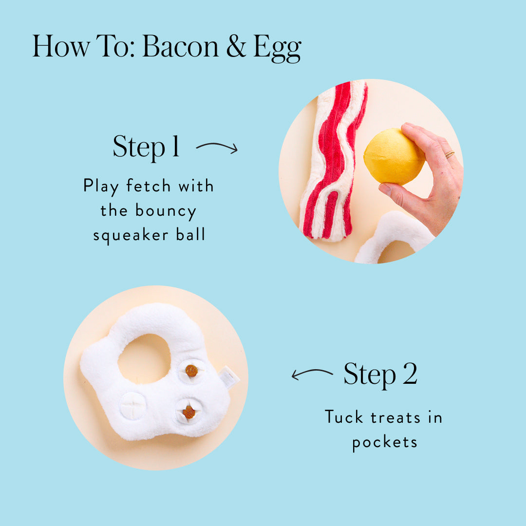 Bacon and Egg Interactive Toy Set