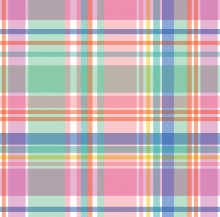 Blooming Plaid Dog Bandana