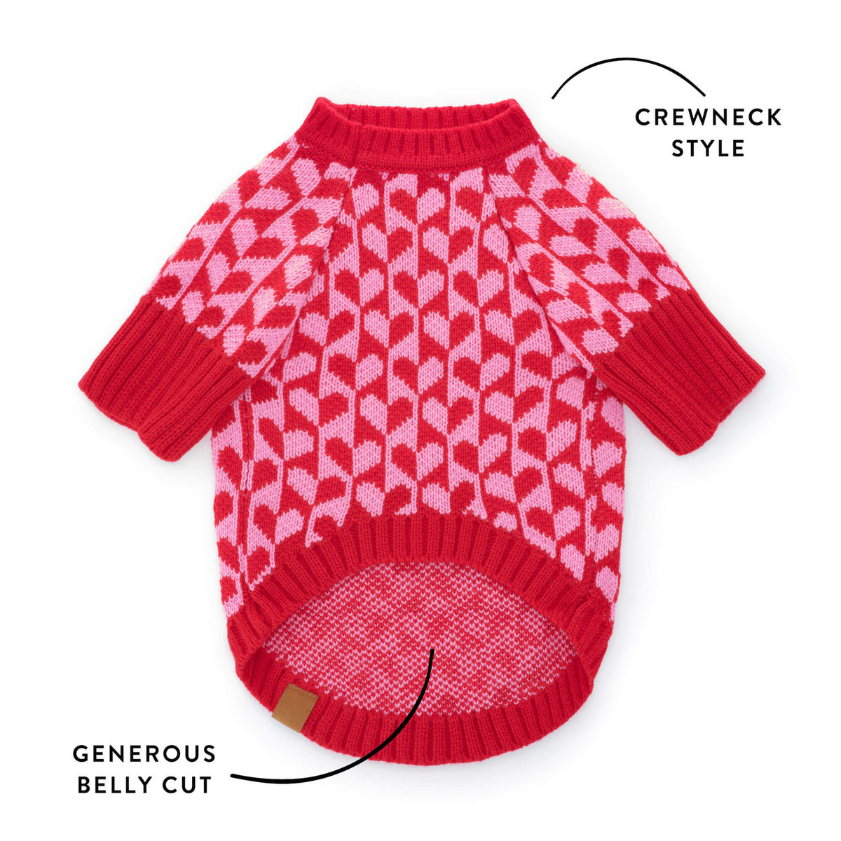 Heart Stripe Dog Sweater