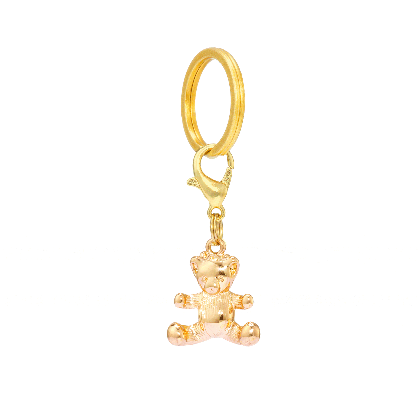 Gold Teddy Bear Collar Charm