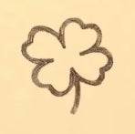 Circle Pet ID Tag: Clover Icon