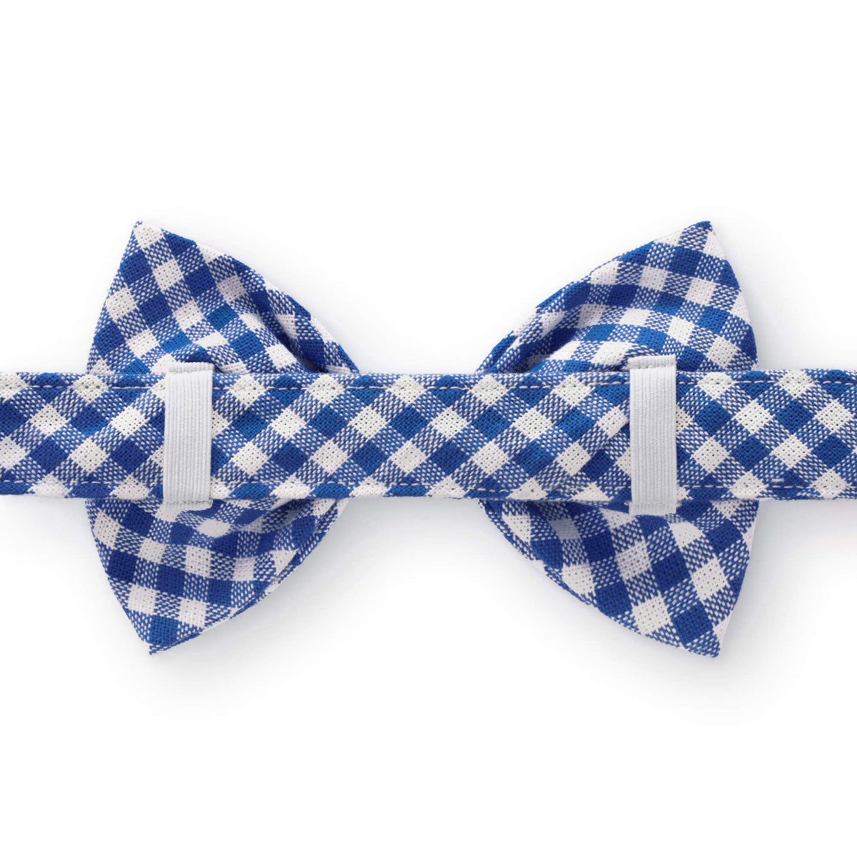 Lake Blue Gingham Bow Tie Collar