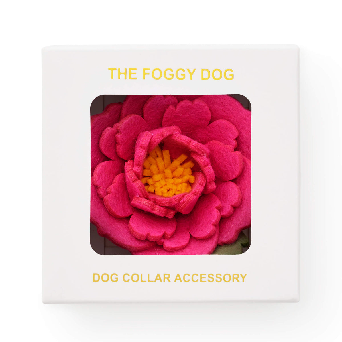 Hot Pink Peony Dog Collar Flower Set