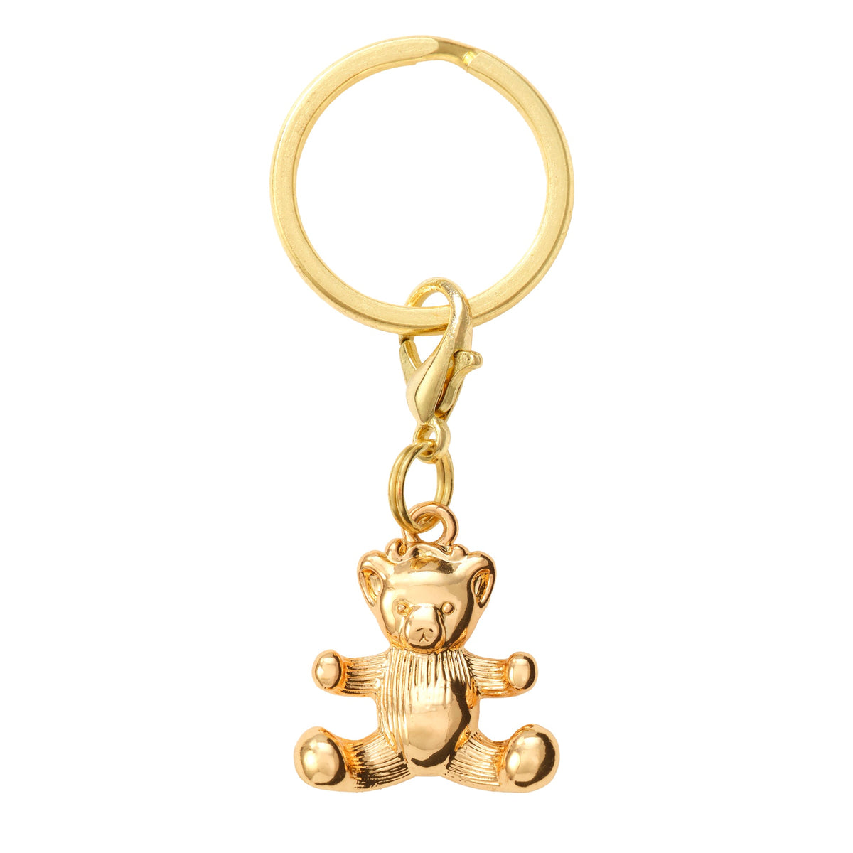 Gold Teddy Bear Collar Charm