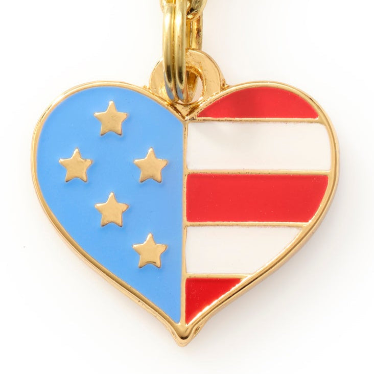 I Heart America Collar Charm