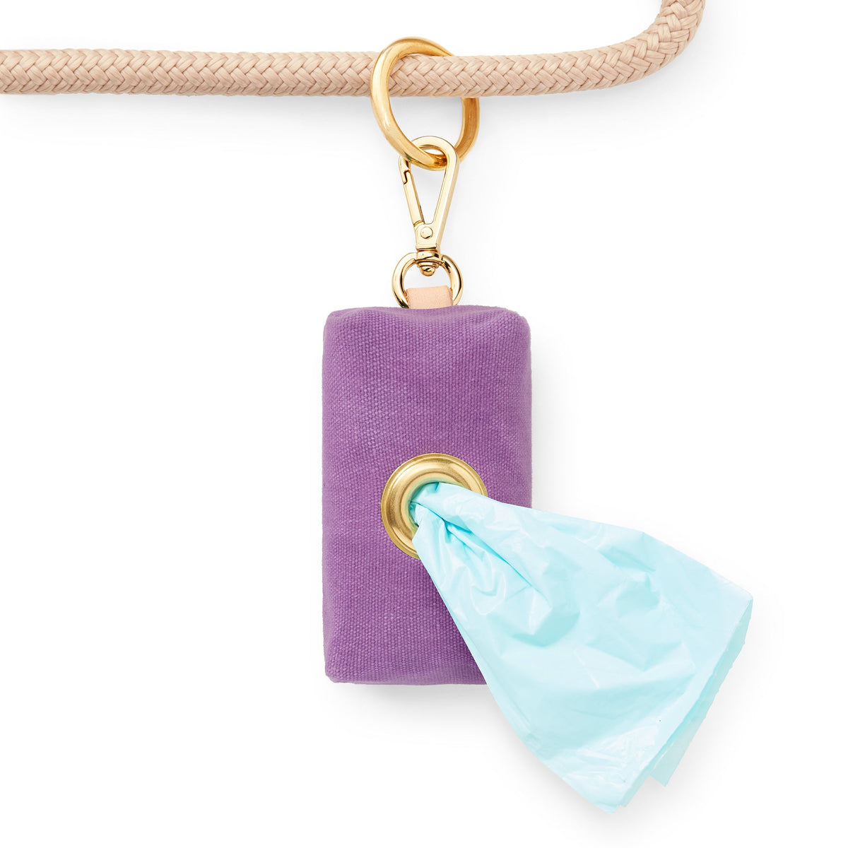 Violet Waxed Canvas Waste Bag Holder