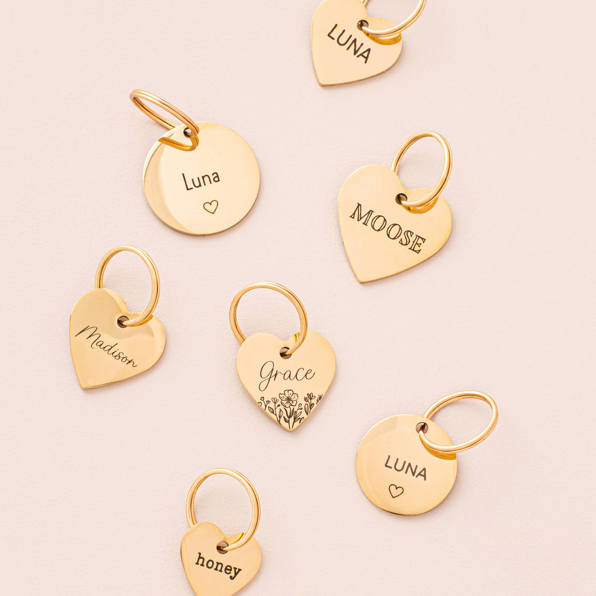 Heart Pet ID Tag: Wildflowers