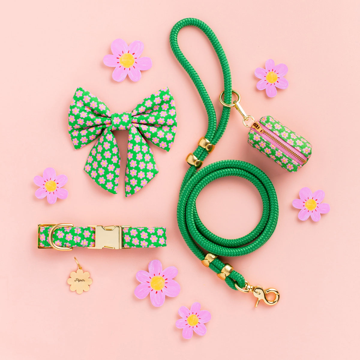 Flower Pet ID Tag