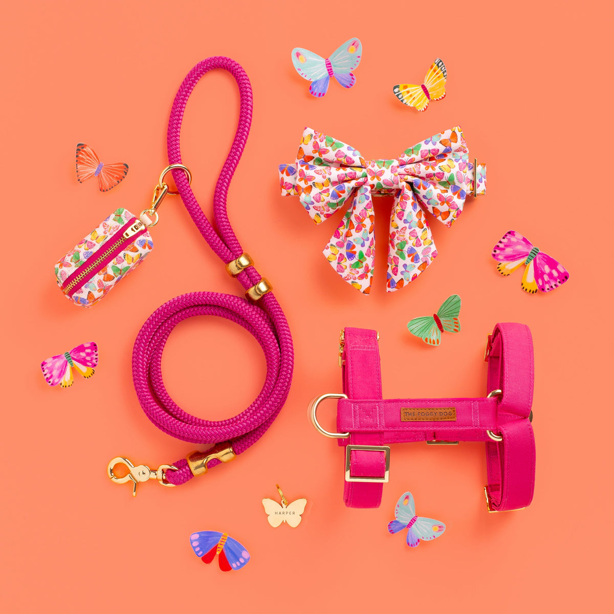 Butterfly Pet ID Tag
