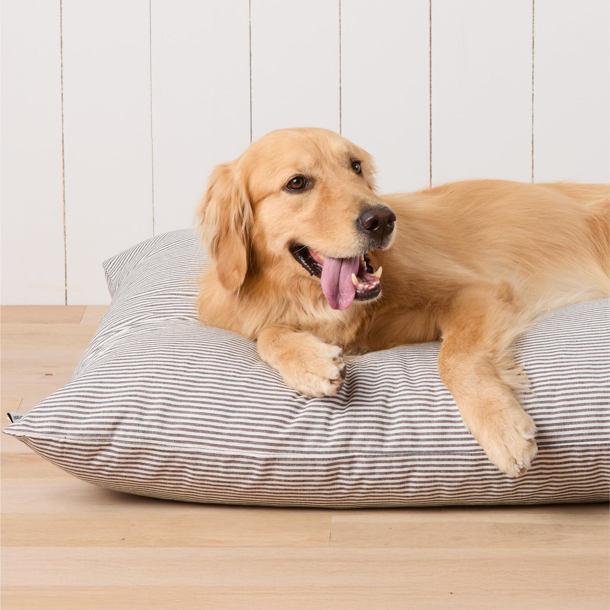 Charcoal Stripe Dog Bed