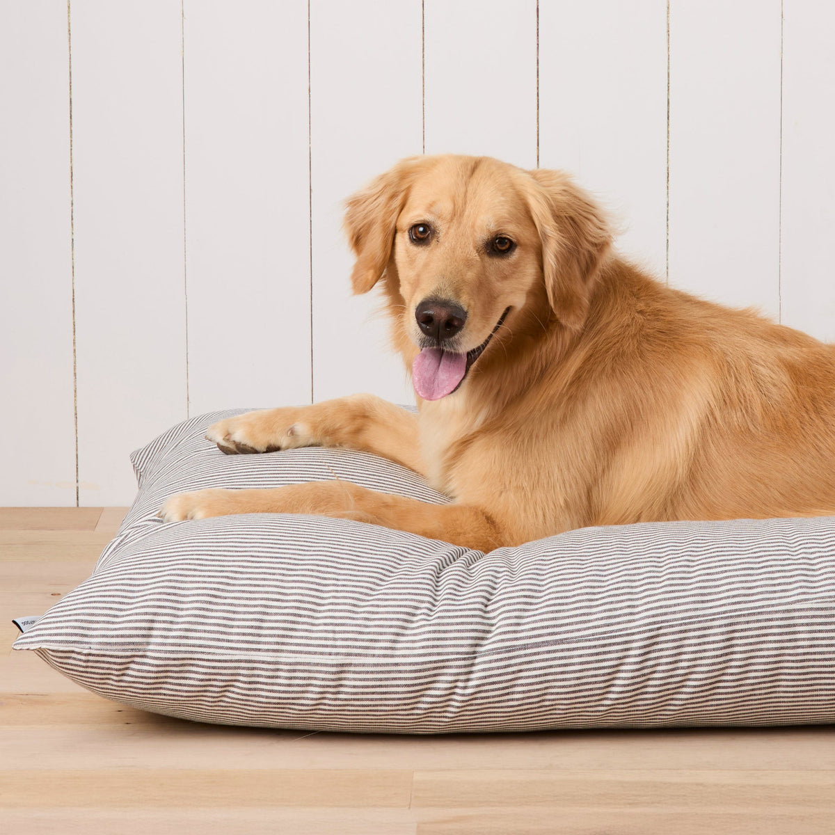 Charcoal Stripe Dog Bed