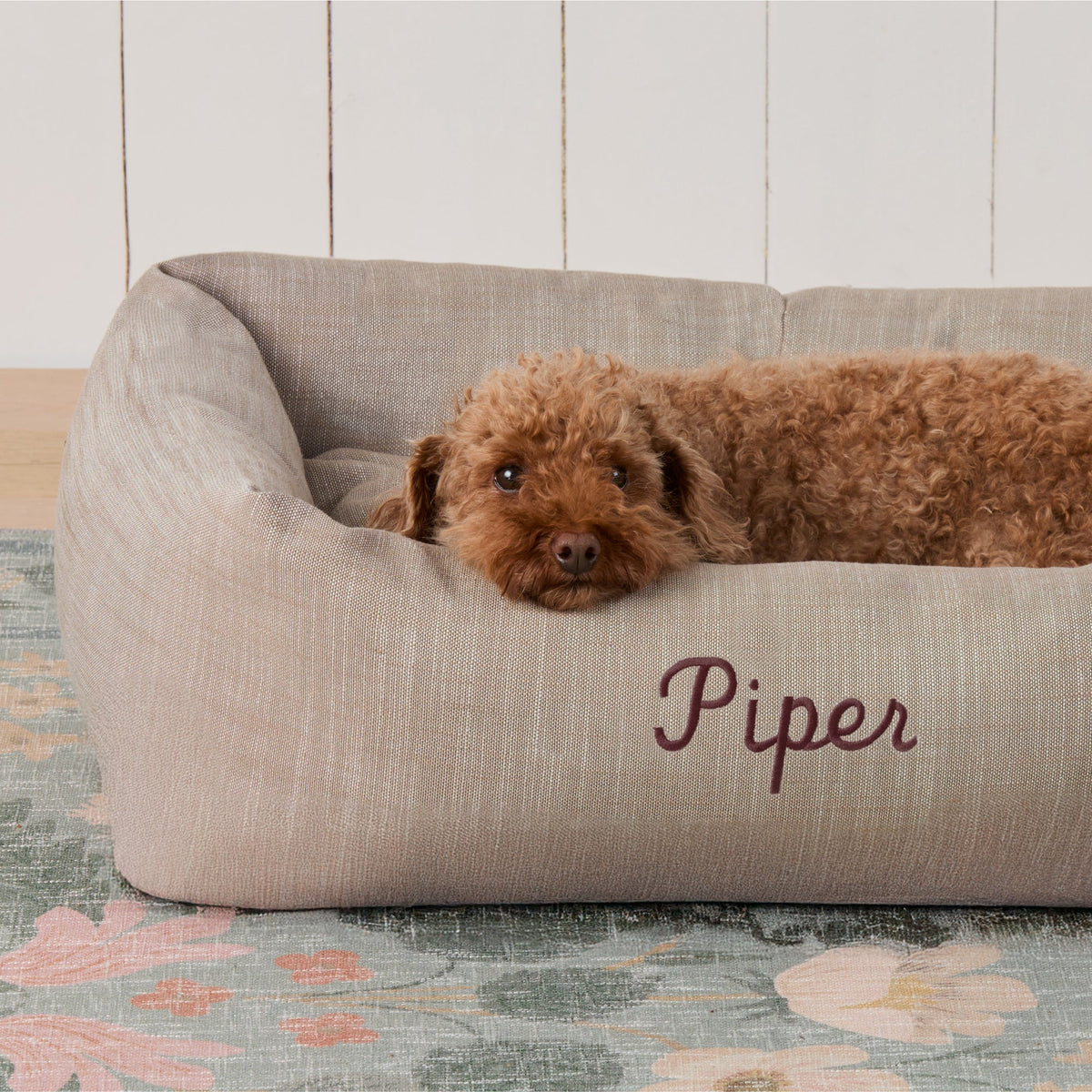 Mushroom Brown Bolster Dog Bed