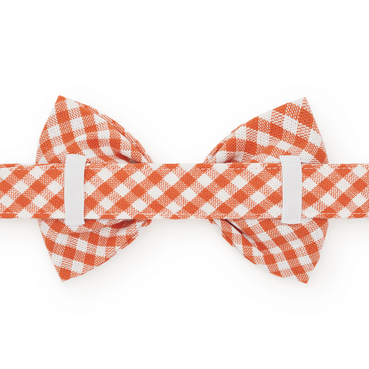 Cider Gingham Dog Bow Tie