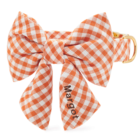 Cider Gingham Lady Bow Collar