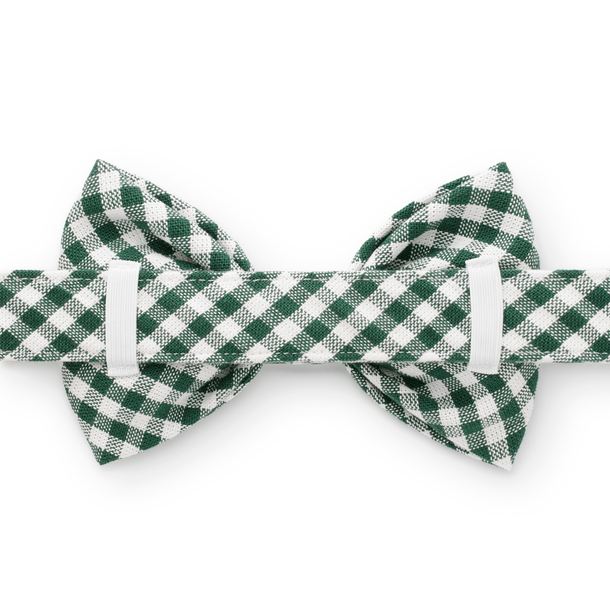 Evergreen Gingham Bow Tie Collar