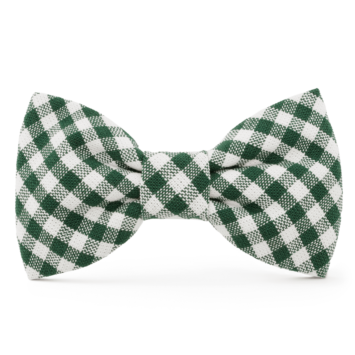 Evergreen Gingham Dog Bow Tie