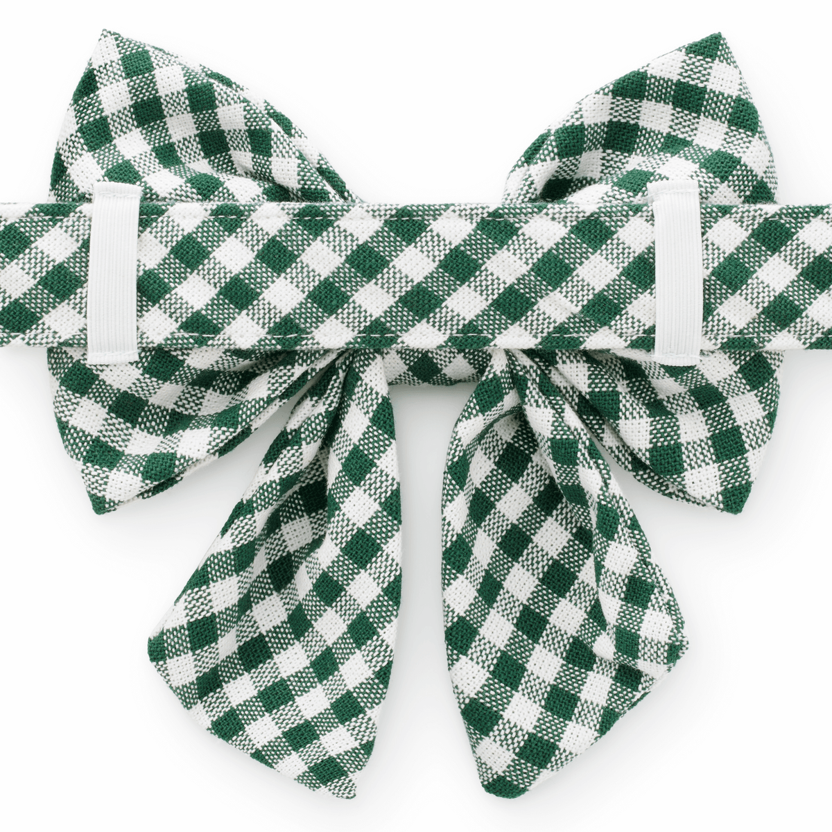 Evergreen Gingham Lady Bow Collar
