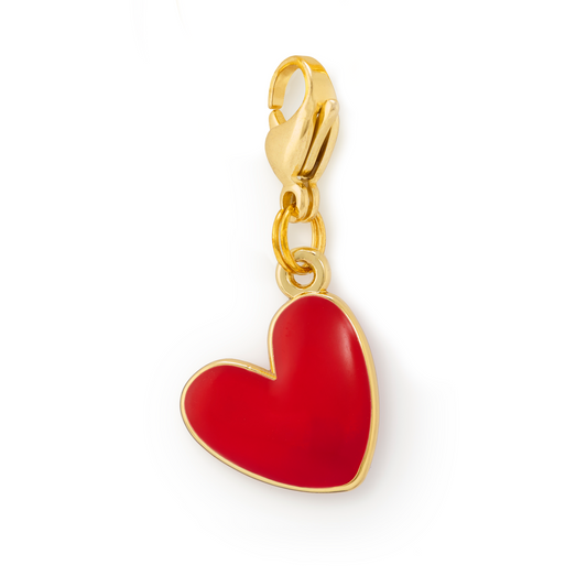 Red Heart Collar Charm