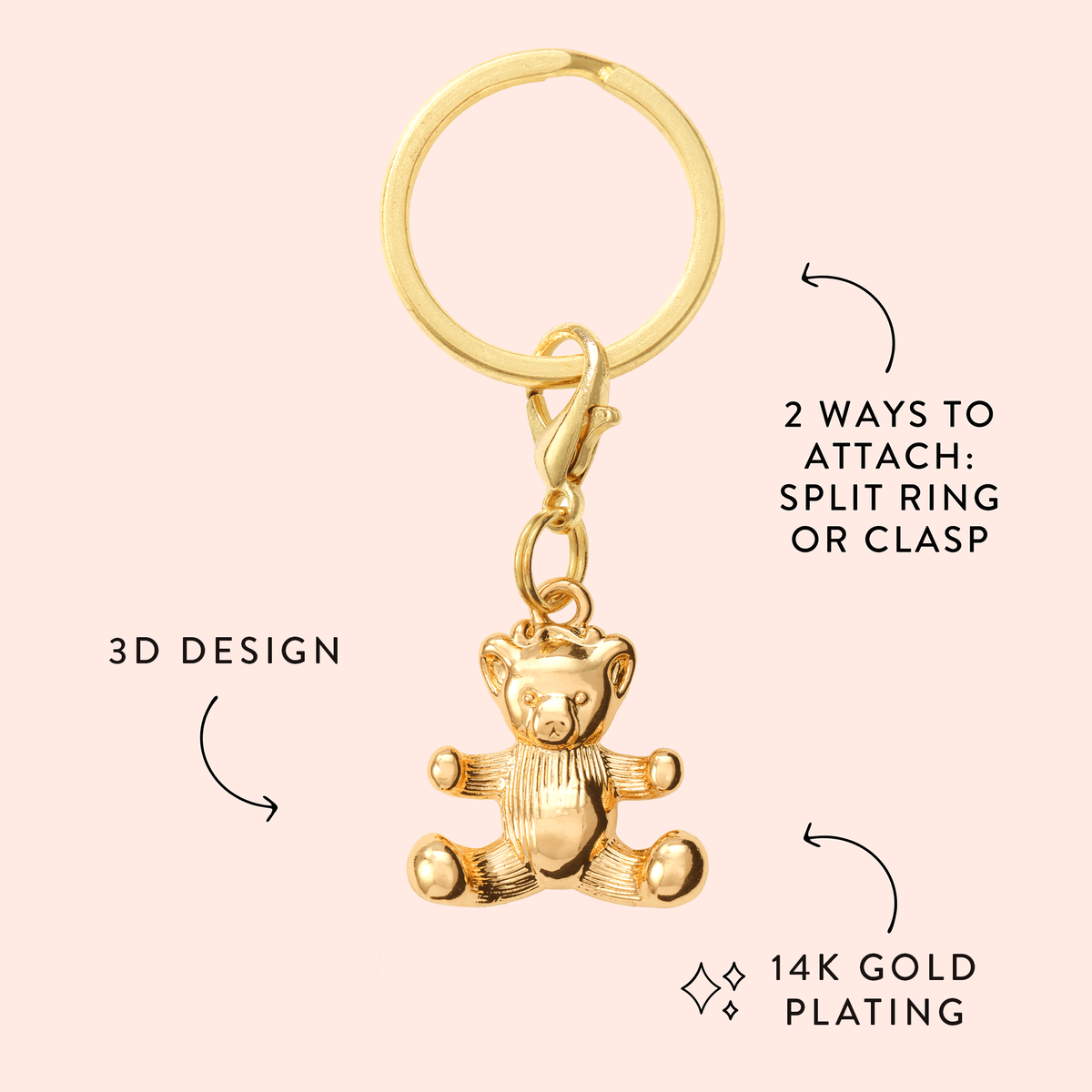 Love is Golden Collar Charm Set