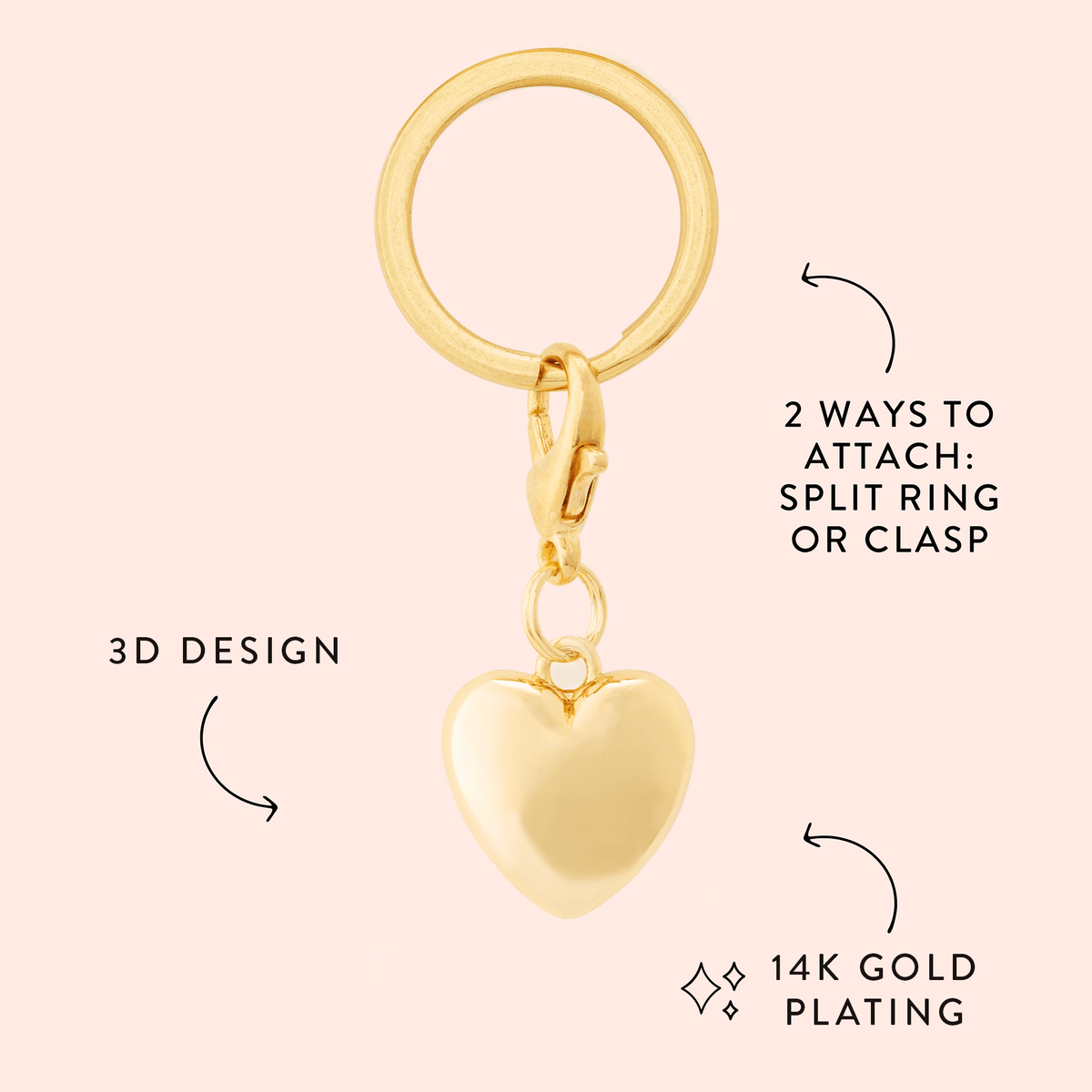 Love is Golden Collar Charm Set