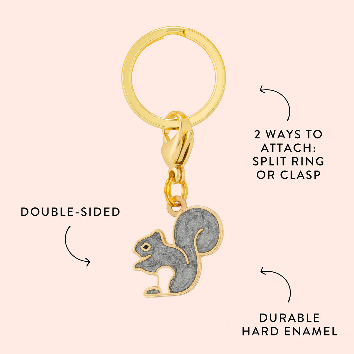 Squirrel Collar Charm
