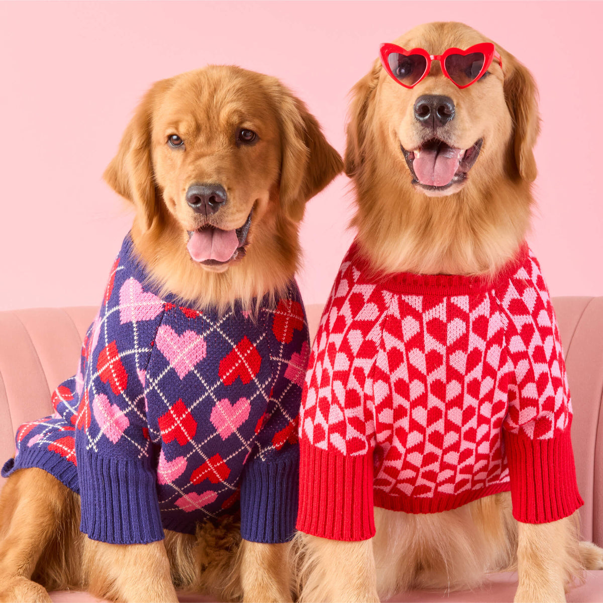 Heart Stripe Dog Sweater