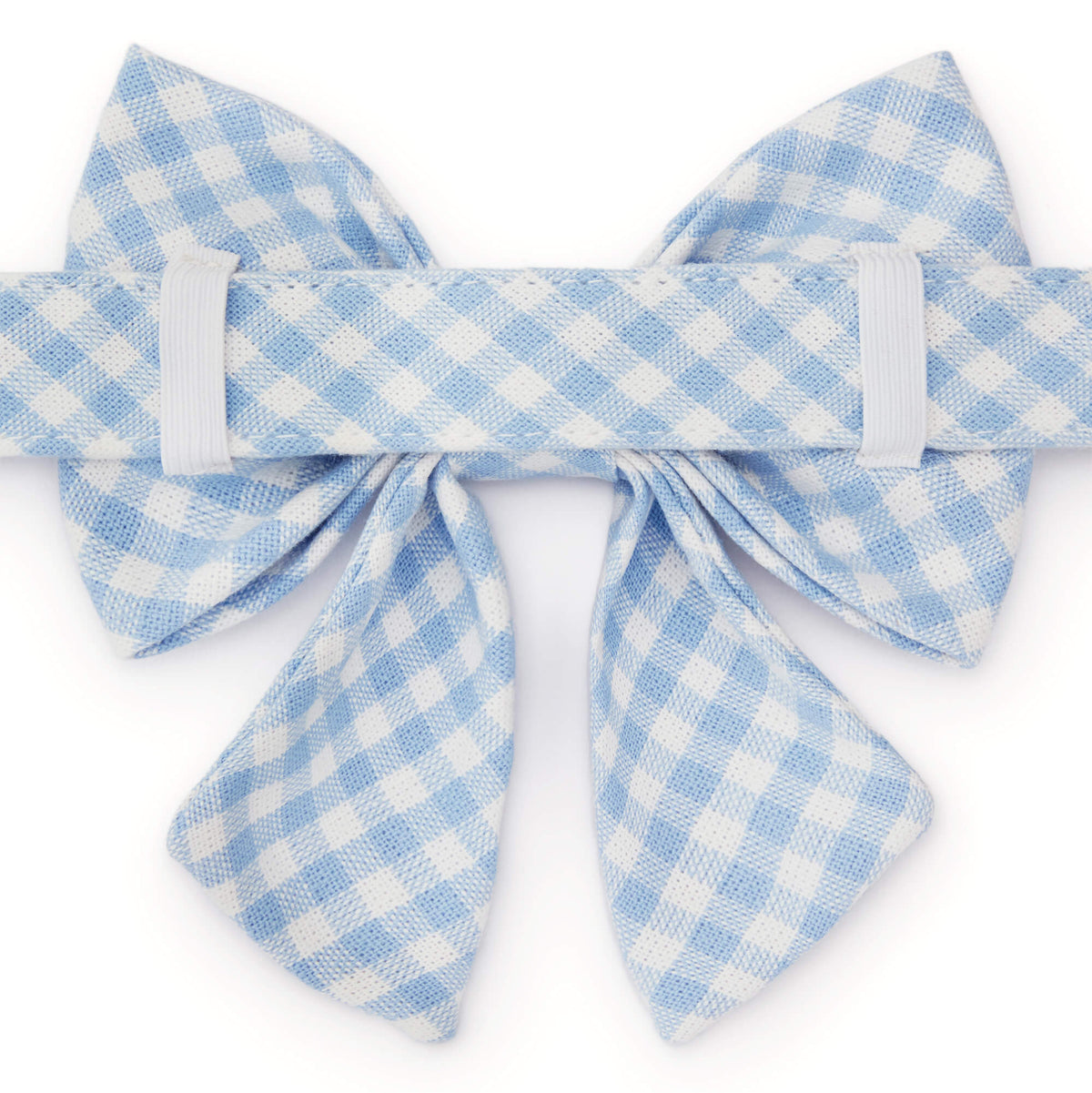 Sky Blue Gingham Lady Dog Bow
