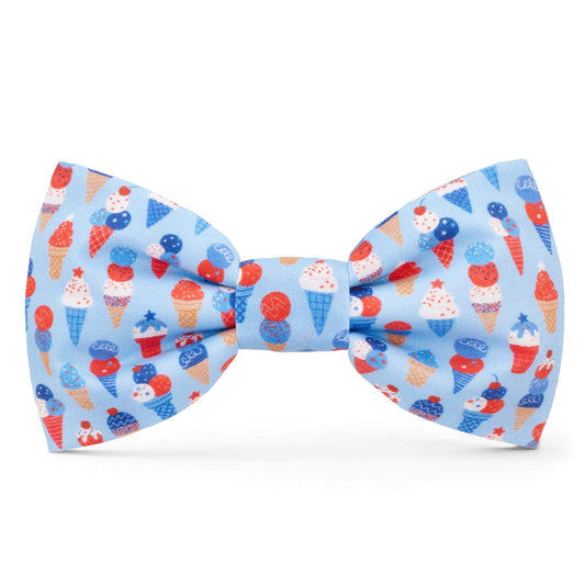 Star-Spangled Scoops Dog Bow Tie