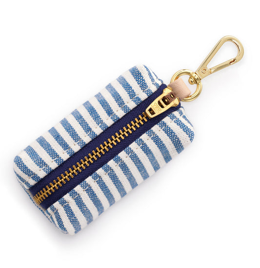Lake Blue Stripe Waste Bag Holder