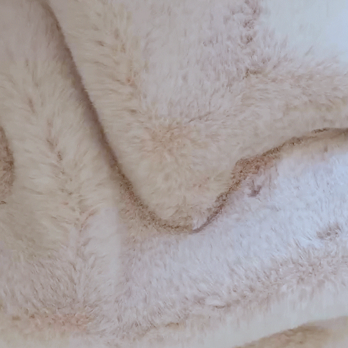 Natural Recycled Faux Fur Dog Bed