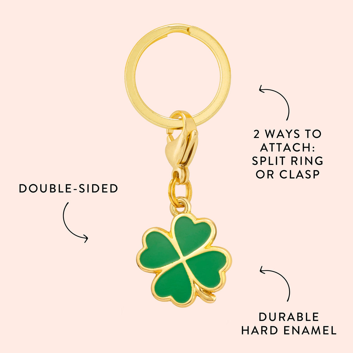 Lucky Clover Collar Charm