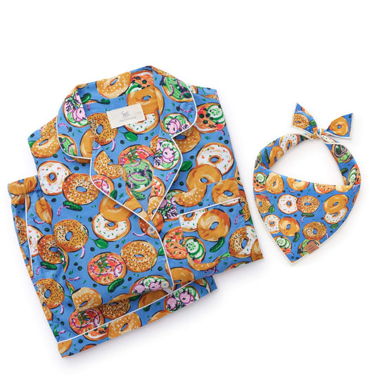 Printfresh x TFD Bagels & Schmear Mom + Dog Matching Gift Set (Short PJs)