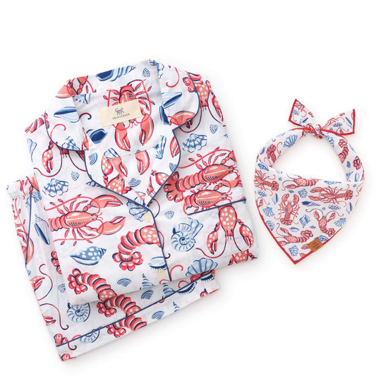 Printfresh x TFD Lobster Landing Mom + Dog Matching Gift Set (Short PJs)