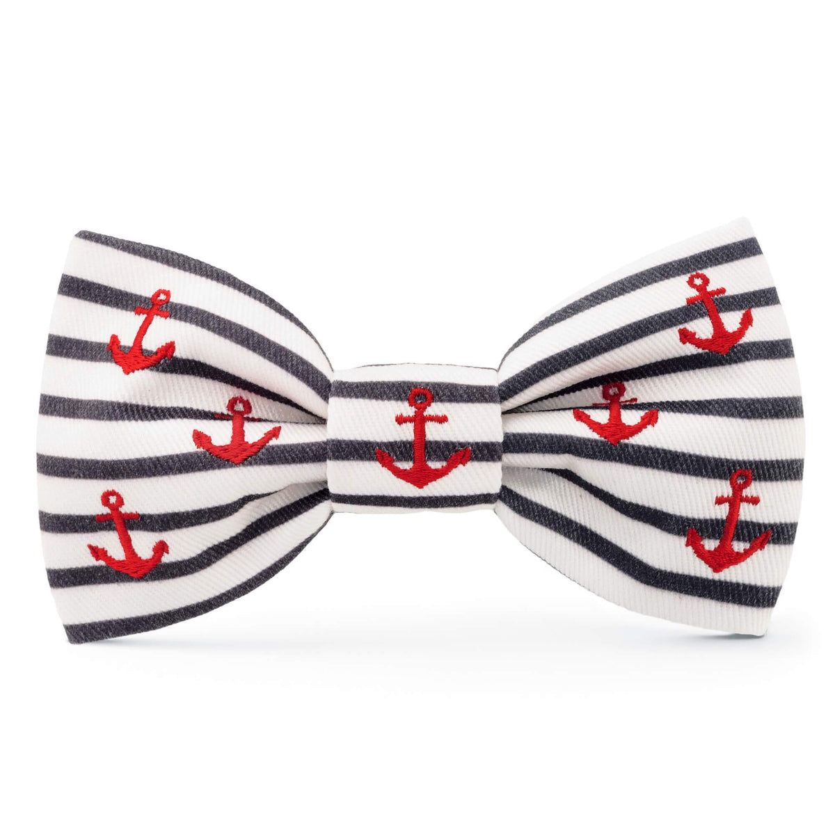 Anchor Embroidered Dog Bow Tie