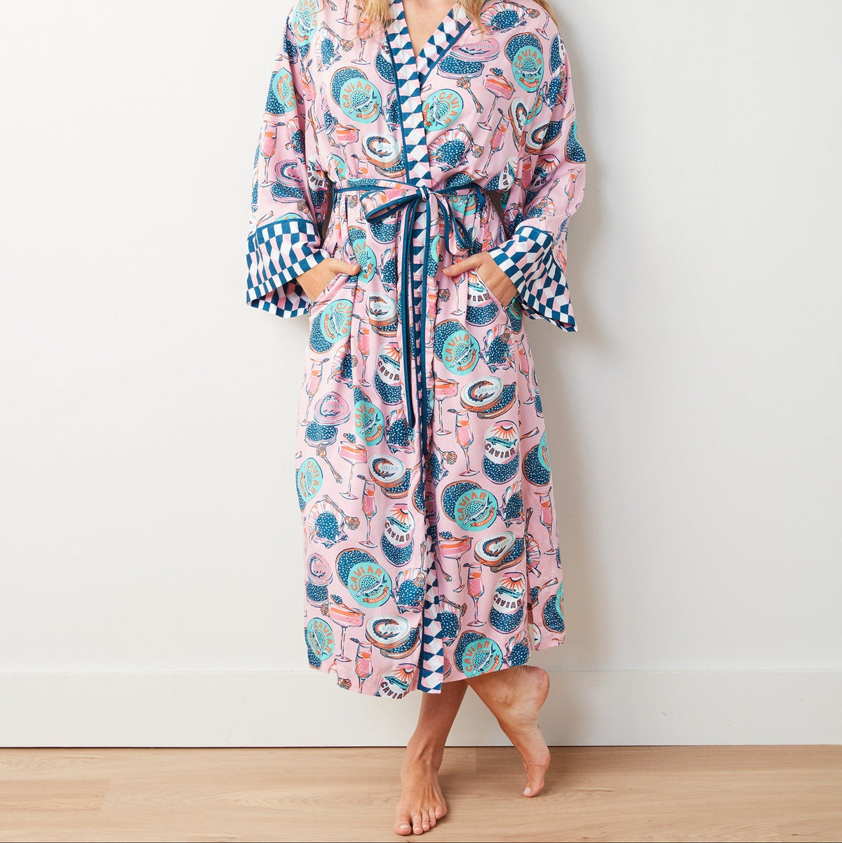 Printfresh Champagne & Caviar Robe