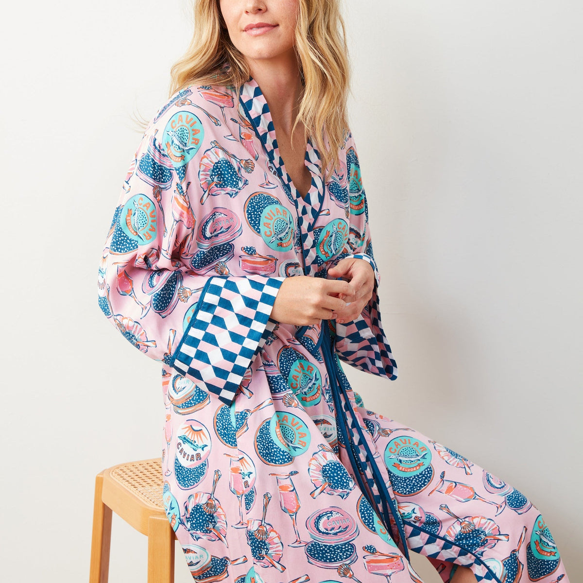 Printfresh Champagne & Caviar Robe