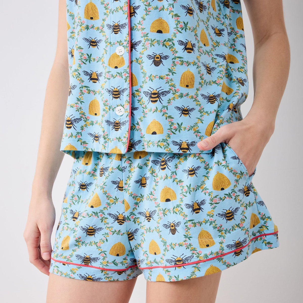Printfresh x TFD Sweet Bee Mom + Dog Matching Gift Set (Short PJs)