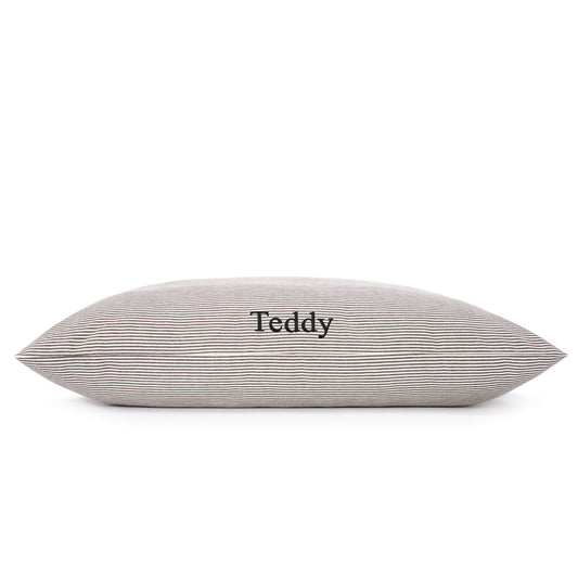 Charcoal Stripe Dog Bed