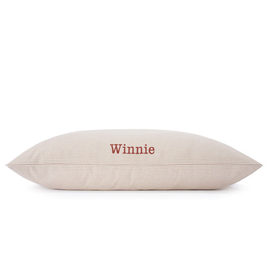 Mushroom Brown Stripe Dog Bed