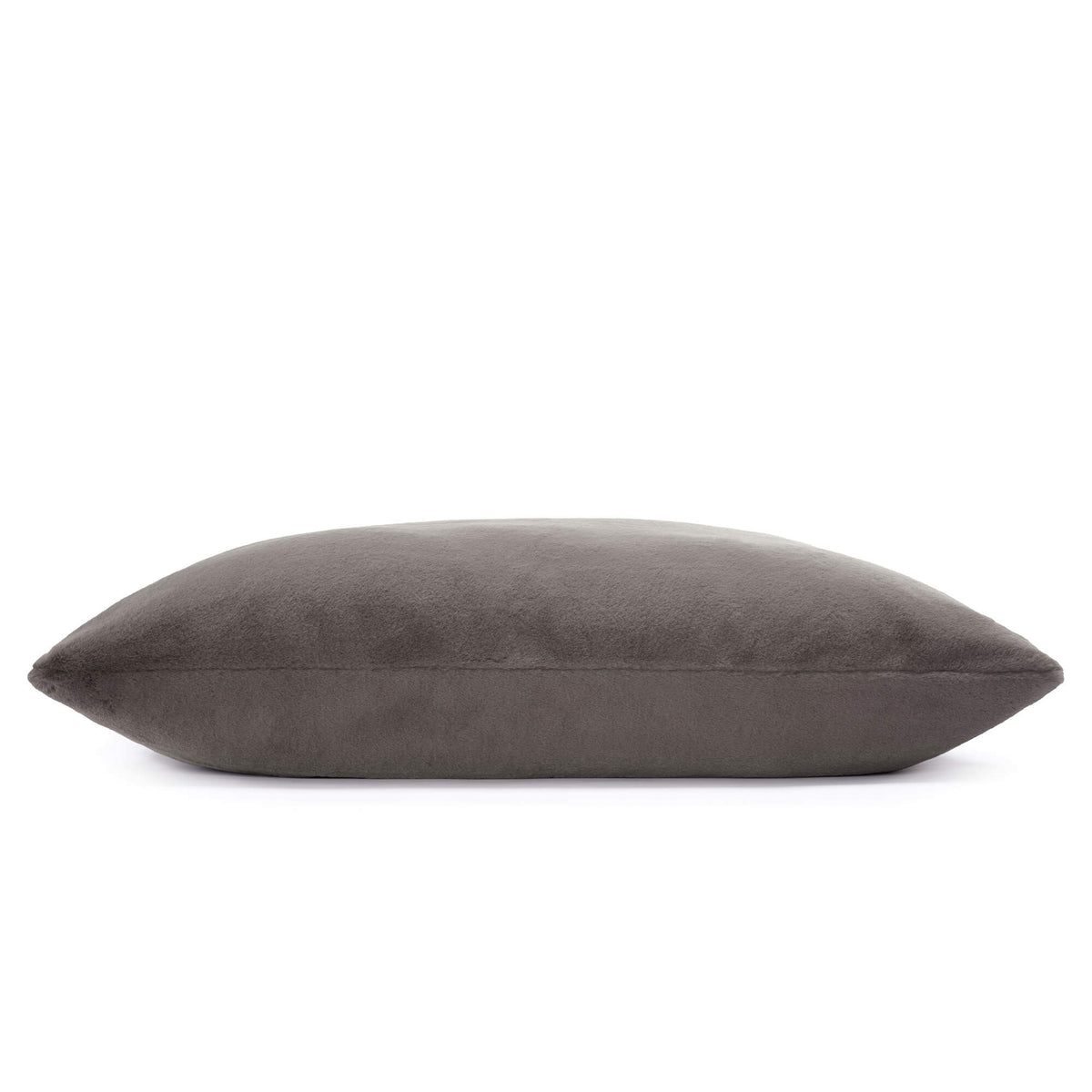 Smoky Gray Recycled Faux Fur Dog Bed
