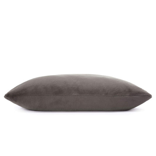 Smoky Gray Recycled Faux Fur Dog Bed