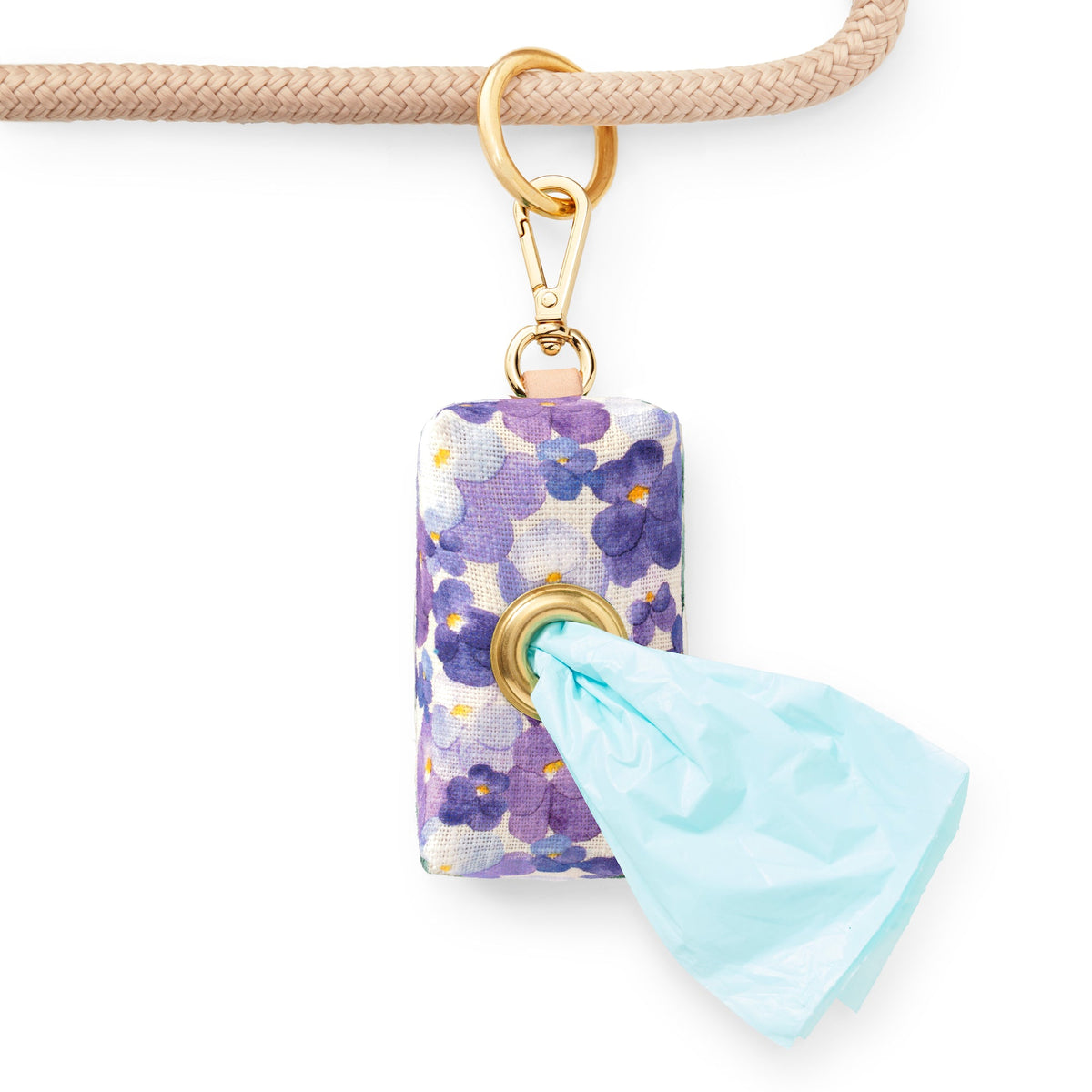 Pressed Pansies Waste Bag Holder
