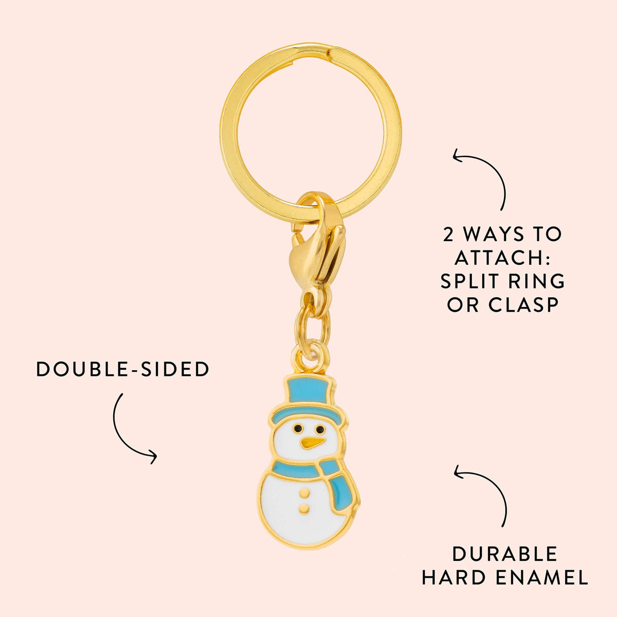 Snowman Collar Charm