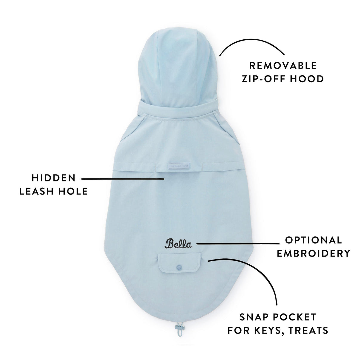 Sky Blue Dog Raincoat