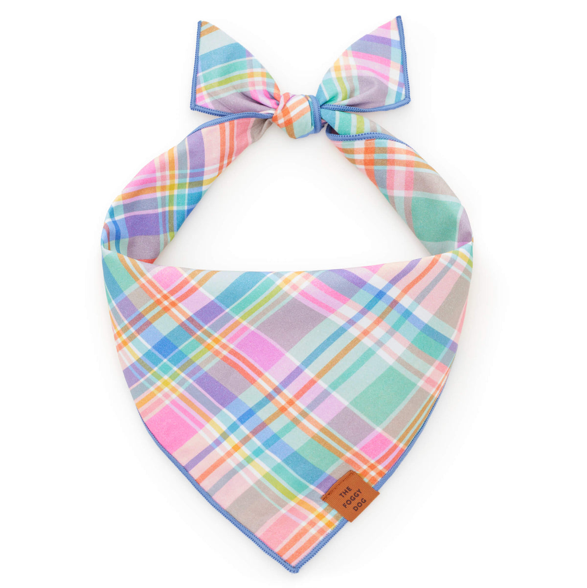 Blooming Plaid Dog Bandana